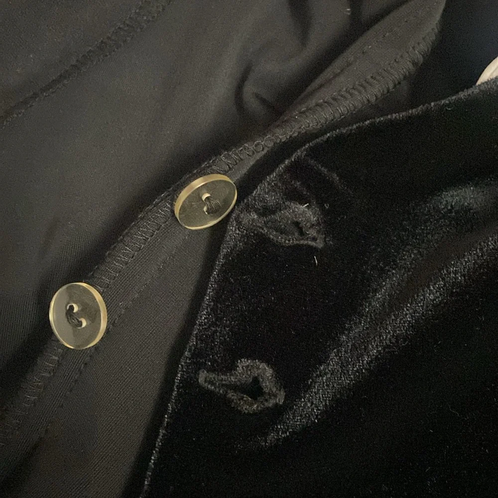 Alex Evenings Sz M Elegant Black Velvet Women's Jacket - Picture 6 of 10